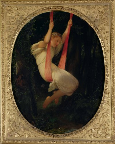 Young Girl on a Swing by Hippolyte Delaroche